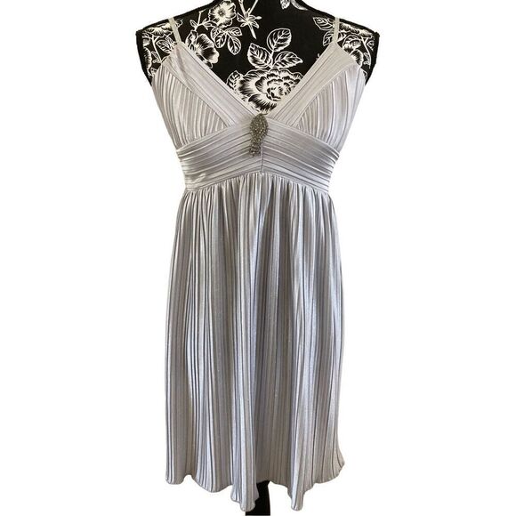 Vintage As U Wish Formal Mini Dress Embellished Rhinestones Metallic Purse Sequi - Picture 1 of 10